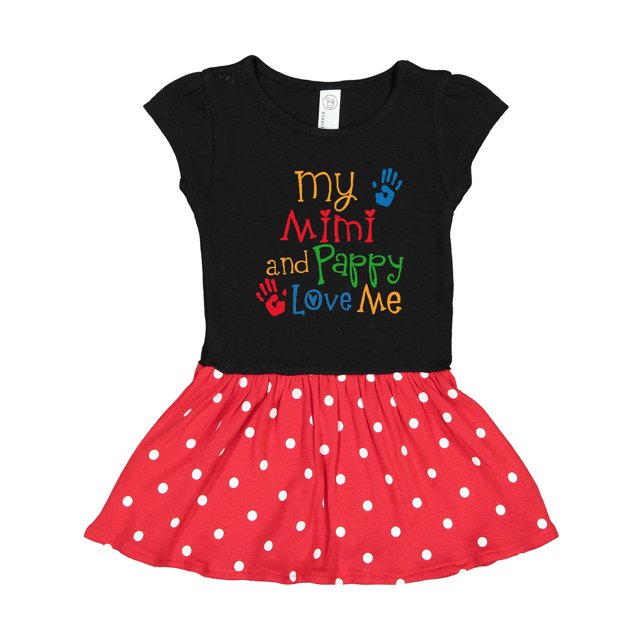 Inktastic Mimi and Pappy Love Me Gift Toddler Girl Dress