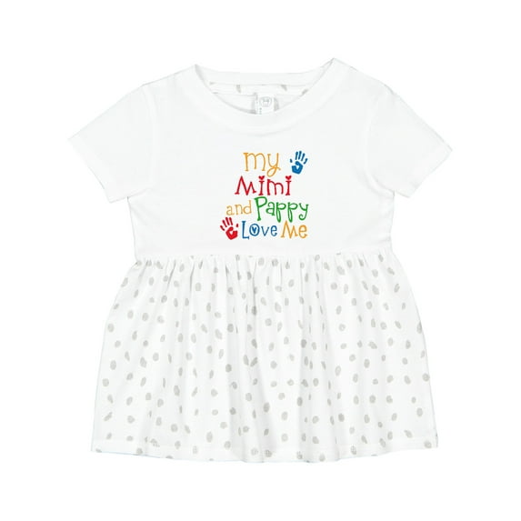 Inktastic Mimi and Pappy Love Me Girls Baby Dress