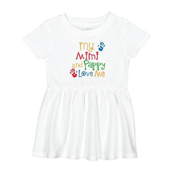 Inktastic Mimi and Pappy Love Me Girls Baby Dress