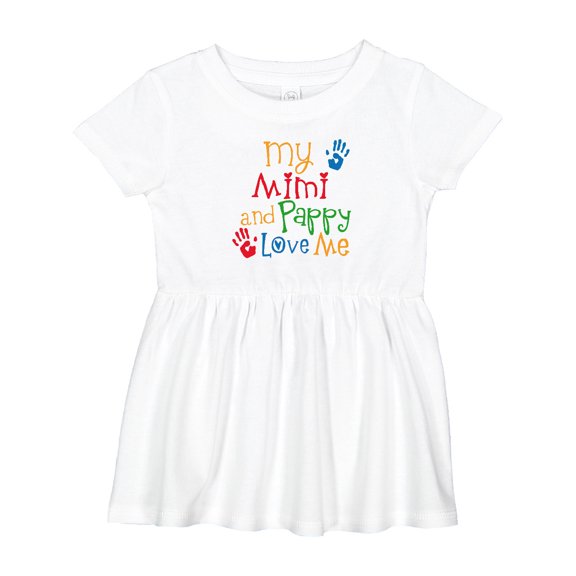 Inktastic Mimi and Pappy Love Me Girls Baby Dress