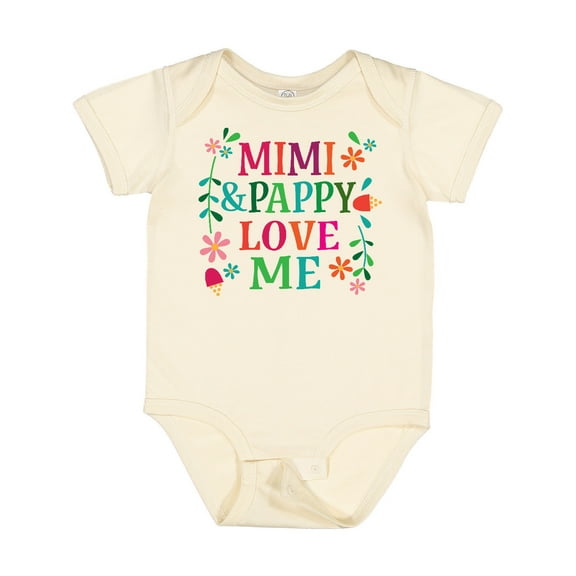 Inktastic Mimi and Pappy Love Me Grandchild Girls Baby Bodysuit