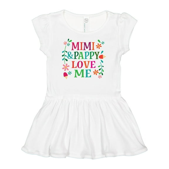 Inktastic Mimi and Pappy Love Me Grandchild Girls Baby Dress