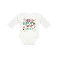 thumbnail image 1 of Inktastic Mimi and Pappy Love Me Grandchild Girls Long Sleeve Baby Bodysuit, 1 of 5
