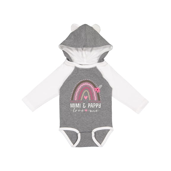 Inktastic Mimi and Pappy Love Me Rainbow Girls Long Sleeve Baby Bodysuit