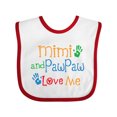 thumbnail image 1 of Inktastic Mimi and Pawpaw Love Me Boys or Girls Baby Bib, 1 of 4