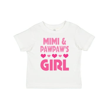 Inktastic Mimi and Pawpaw Girl Granddaughter Valentine Girls Toddler T-Shirt