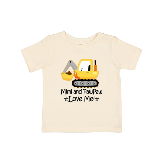 Inktastic Mimi and Pawpaw Grandson Construction Truck Boys Baby T-Shirt