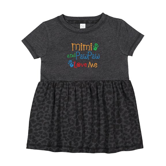 Inktastic Mimi and Pawpaw Love Me Girls Baby Dress
