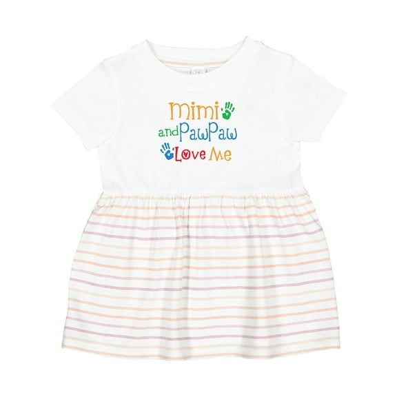 Inktastic Mimi and Pawpaw Love Me Girls Baby Dress