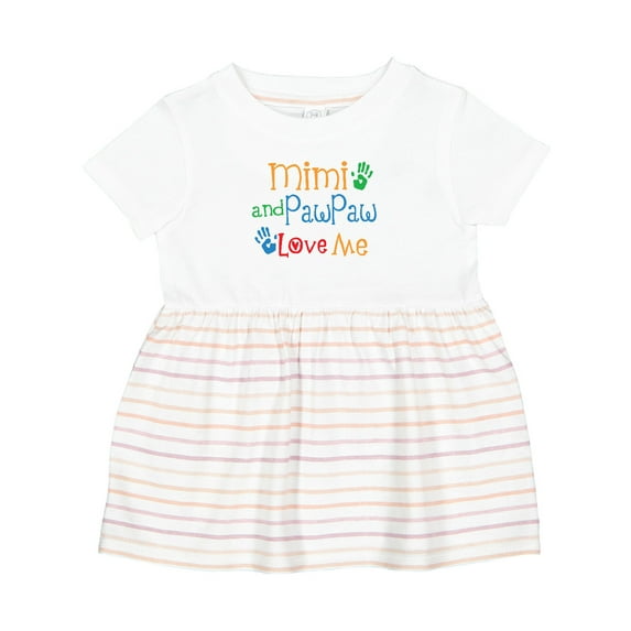 Inktastic Mimi and Pawpaw Love Me Girls Baby Dress