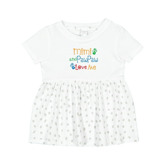 Inktastic Mimi and Pawpaw Love Me Girls Baby Dress