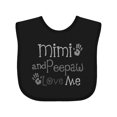thumbnail image 1 of Inktastic Mimi and Peepaw Love Me Boys or Girls Baby Bib, 1 of 4