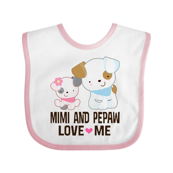 Inktastic Mimi and Pepaw Love Me Cute Granddaughter Girls Baby Bib