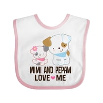 Inktastic Mimi and Pepaw Love Me Cute Granddaughter Girls Baby Bib
