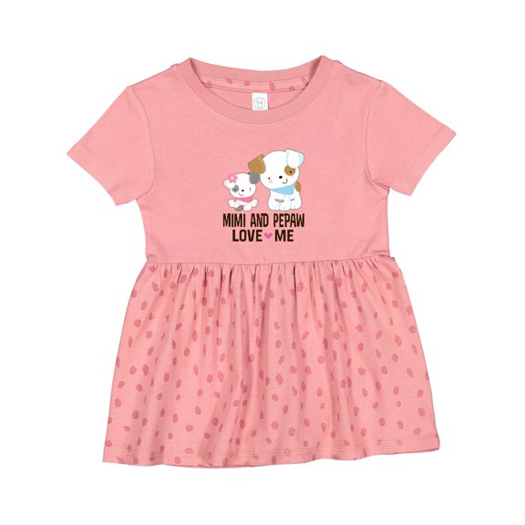 Inktastic Mimi and Pepaw Love Me Cute Granddaughter Girls Baby Dress