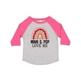 thumbnail image 1 of Inktastic Mimi and Pop Love Me Girls Granddaughter Rainbow Girls Toddler T-Shirt, 1 of 5