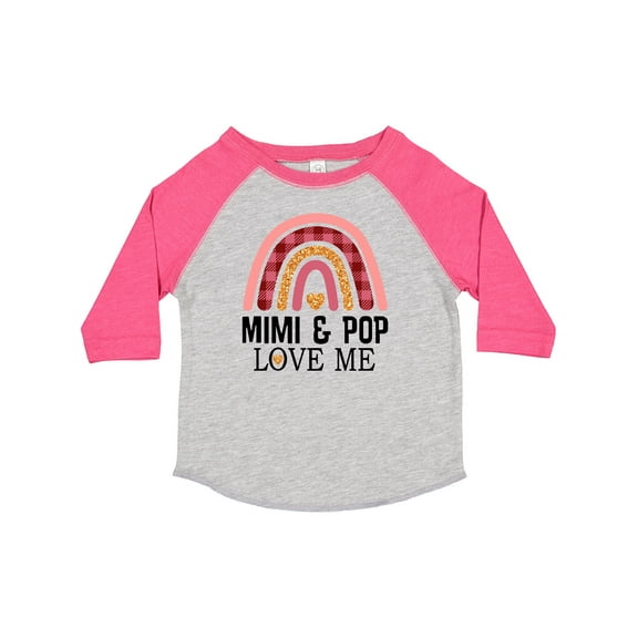 Inktastic Mimi and Pop Love Me Girls Granddaughter Rainbow Girls Toddler T-Shirt