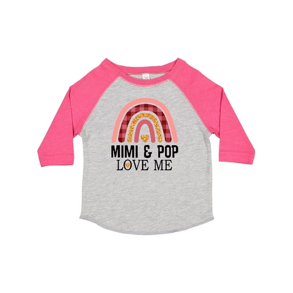 Inktastic Mimi and Pop Love Me Girls Granddaughter Rainbow Girls Toddler T-Shirt