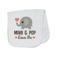 thumbnail image 1 of Inktastic Mimi and Pop Love Me Grandchild Baby Burp Cloth, 1 of 3