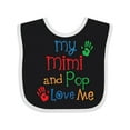 thumbnail image 1 of Inktastic Mimi and Pop Love Me Grandchild Boys or Girls Baby Bib, 1 of 4