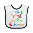 thumbnail image 1 of Inktastic Mimi and Pop Love Me Grandchild Boys or Girls Baby Bib, 1 of 4