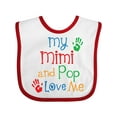thumbnail image 1 of Inktastic Mimi and Pop Love Me Grandchild Boys or Girls Baby Bib, 1 of 4