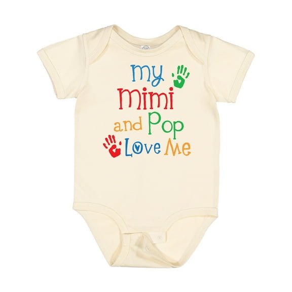 Inktastic Mimi and Pop Love Me Grandchild Boys or Girls Baby Bodysuit