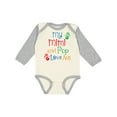 thumbnail image 1 of Inktastic Mimi and Pop Love Me Grandchild Boys or Girls Long Sleeve Baby Bodysuit, 1 of 5