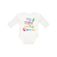 thumbnail image 1 of Inktastic Mimi and Pop Love Me Grandchild Boys or Girls Long Sleeve Baby Bodysuit, 1 of 5