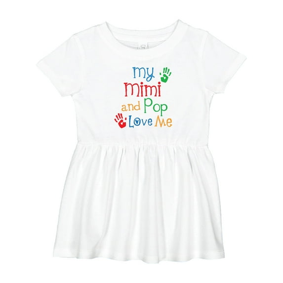 Inktastic Mimi and Pop Love Me Grandchild Girls Baby Dress