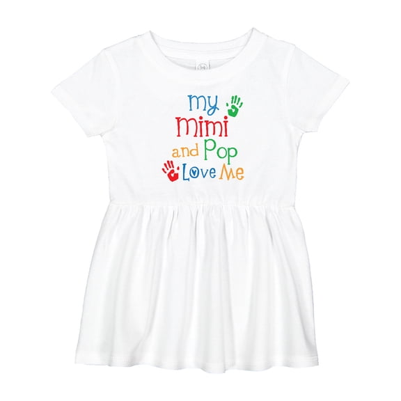 Inktastic Mimi and Pop Love Me Grandchild Girls Baby Dress