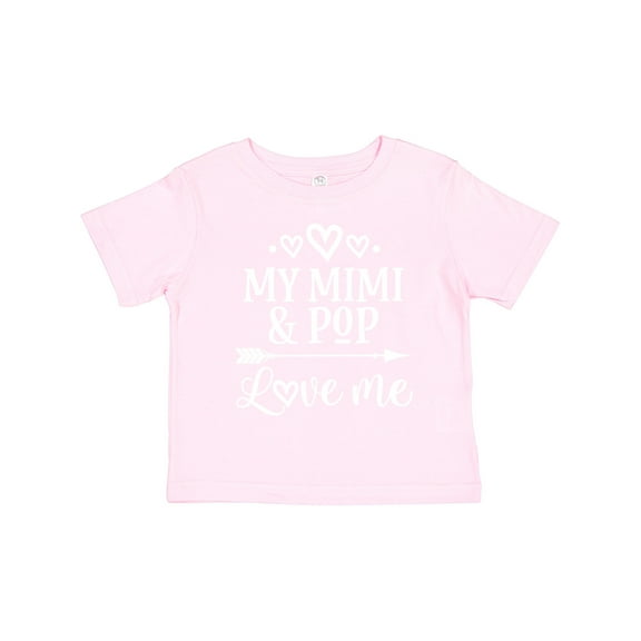 Inktastic Mimi and Pop Love Me Granddaughter Valentine Girls Toddler T-Shirt