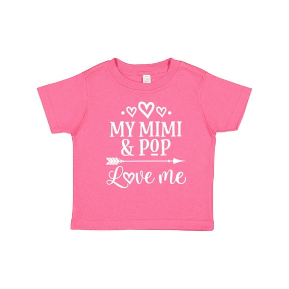 Inktastic Mimi and Pop Love Me Granddaughter Valentine Girls Toddler T-Shirt