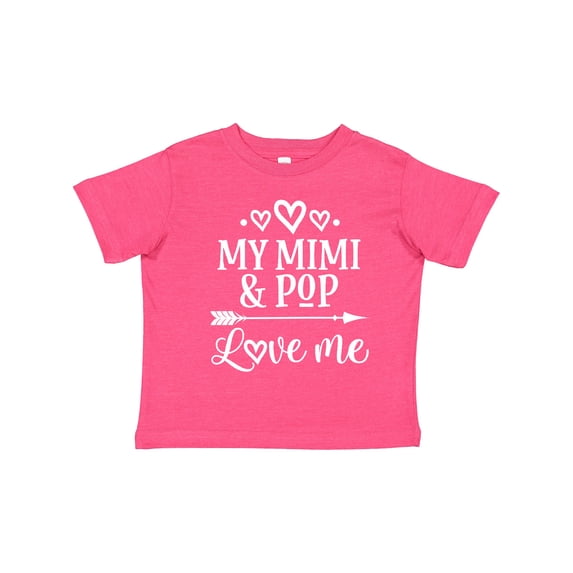 Inktastic Mimi and Pop Love Me Granddaughter Valentine Girls Toddler T-Shirt