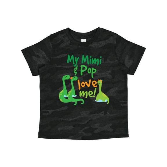 Inktastic Mimi and Pop Love Me Grandson Dinosaur Boys Toddler T-Shirt