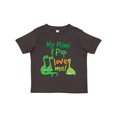 thumbnail image 1 of Inktastic Mimi and Pop Love Me Grandson Dinosaur Boys Toddler T-Shirt, 1 of 5