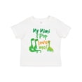 thumbnail image 1 of Inktastic Mimi and Pop Love Me Grandson Dinosaur Boys Toddler T-Shirt, 1 of 5