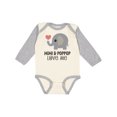 thumbnail image 1 of Inktastic Mimi and PopPop Love Me Baby Gift Boys or Girls Long Sleeve Baby Bodysuit, 1 of 5