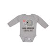 thumbnail image 1 of Inktastic Mimi and PopPop Love Me Baby Gift Boys or Girls Long Sleeve Baby Bodysuit, 1 of 5