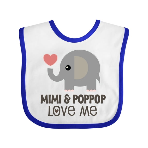 Inktastic Mimi and PopPop Love Me Boys or Girls Baby Bib