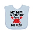 thumbnail image 1 of Inktastic Mimi and PopPop Love Me Boys or Girls Baby Bib, 1 of 4