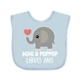 thumbnail image 1 of Inktastic Mimi and PopPop Love Me Grandchild Boys or Girls Baby Bib, 1 of 4