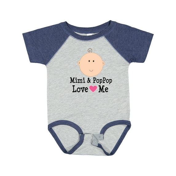 Inktastic Mimi and Poppop Love Me Grandchild Boys or Girls Baby Bodysuit