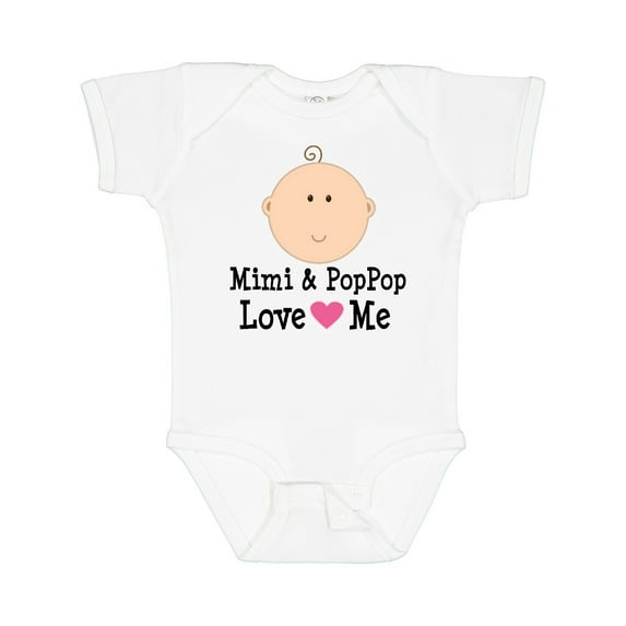 Inktastic Mimi and Poppop Love Me Grandchild Boys or Girls Baby Bodysuit