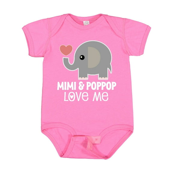 Inktastic Mimi and Poppop Love Me Grandchild Boys or Girls Baby Bodysuit