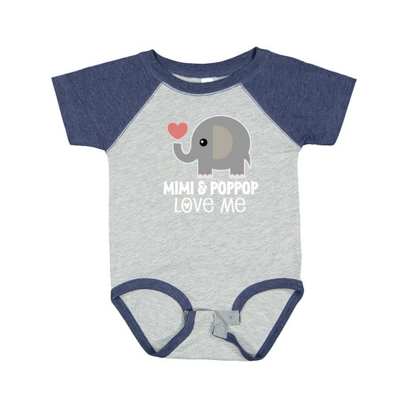 Inktastic Mimi and Poppop Love Me Grandchild Boys or Girls Baby Bodysuit