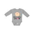thumbnail image 1 of Inktastic Mimi and Poppop Love Me Grandchild Boys or Girls Long Sleeve Baby Bodysuit, 1 of 5
