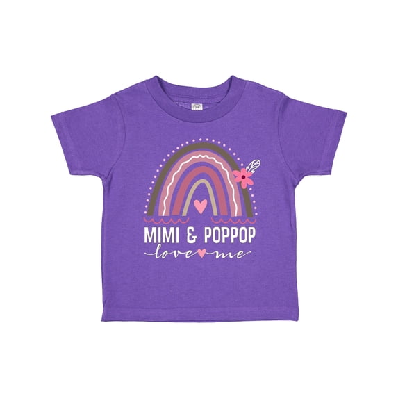 Inktastic Mimi and PopPop Love Me Rainbow Girls Toddler T-Shirt