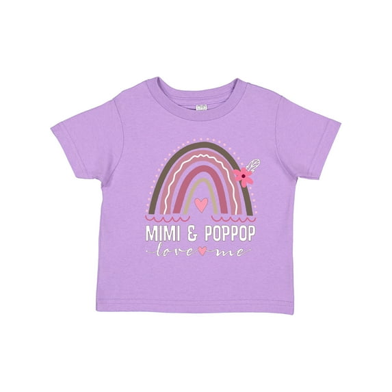 Inktastic Mimi and PopPop Love Me Rainbow Girls Toddler T-Shirt