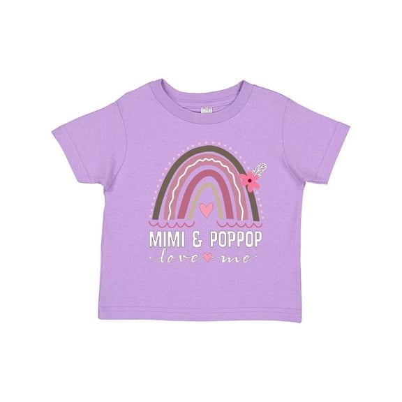 Inktastic Mimi and PopPop Love Me Rainbow Girls Toddler T-Shirt